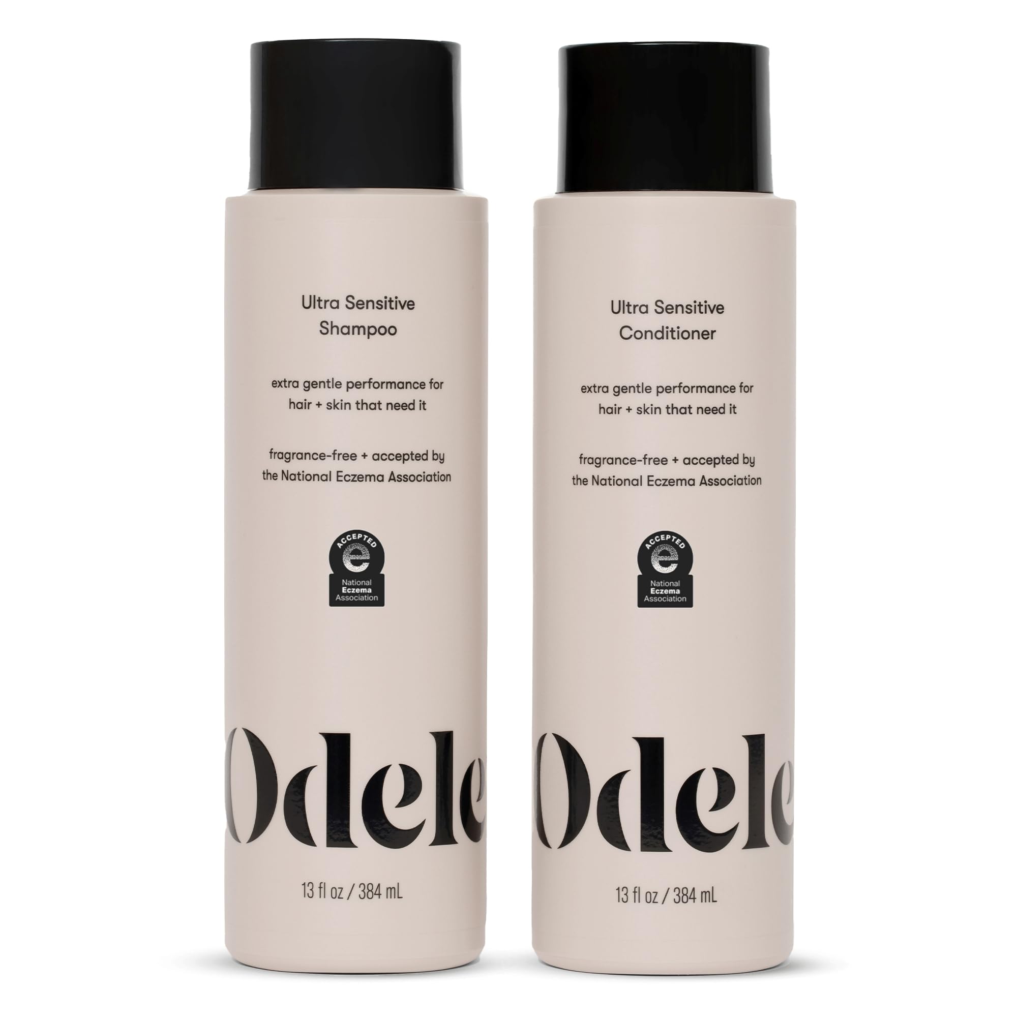 Odele Ultra-Sensitive shampoo bottle showing gentle cleansing for sensitive scalps