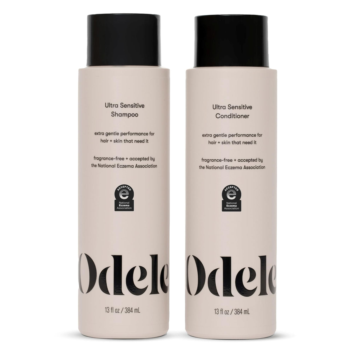 Odele Ultra-Sensitive shampoo bottle showing gentle cleansing for sensitive scalps