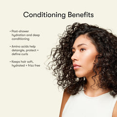Odele bottle on towel-dried hair ready for quick detangling and smoother styling