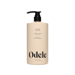 Odele volumizing conditioner bottle front showing weightless moisture and fullness benefits for fine hair