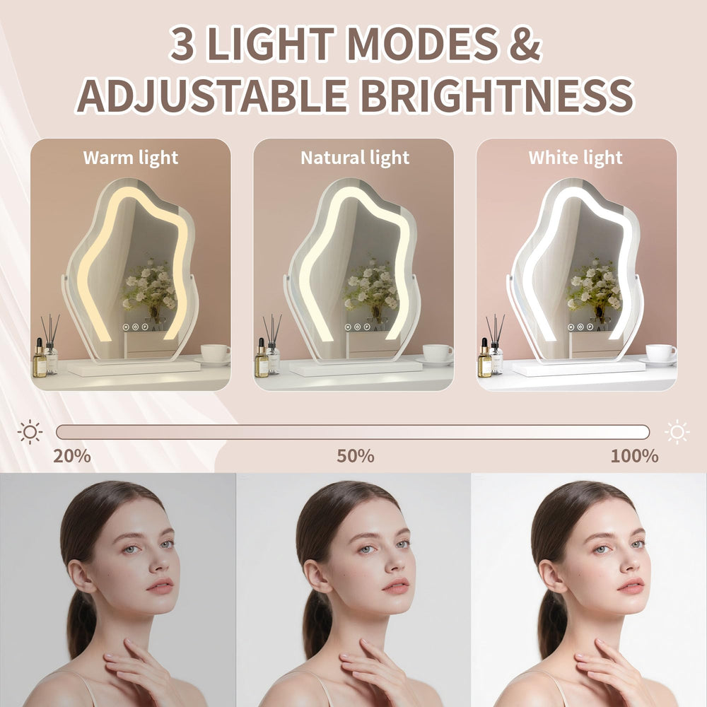 Odermirror 360-degree rotation enables flexible angle changes for makeup, hair, and skincare.