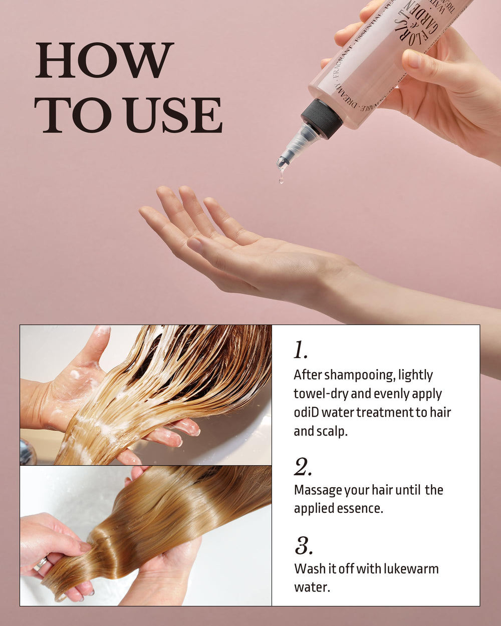 ODID one-minute steam hair care application benefits scalp nourishment