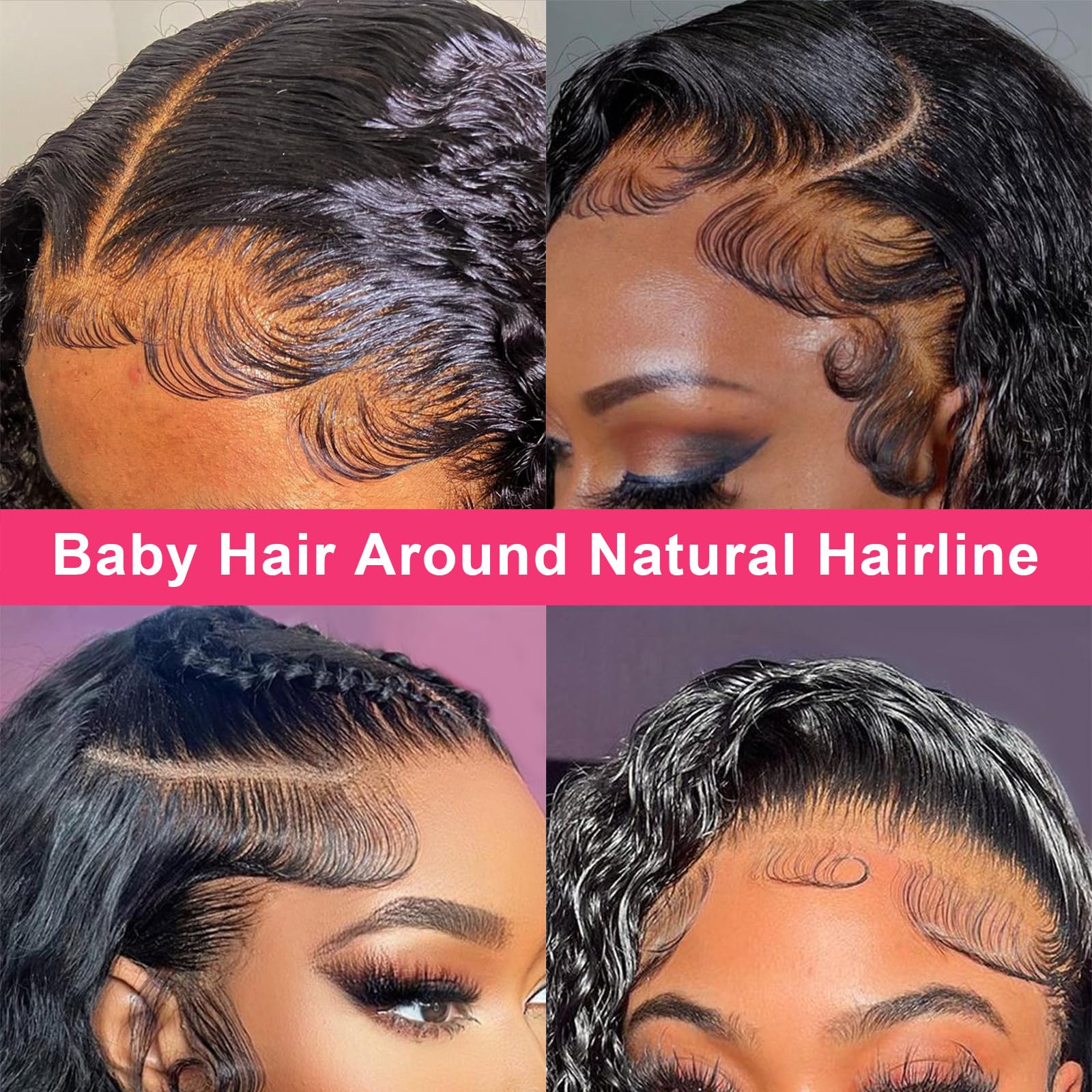 Odored deep wave lace front wig 13x6 cap area for full volume