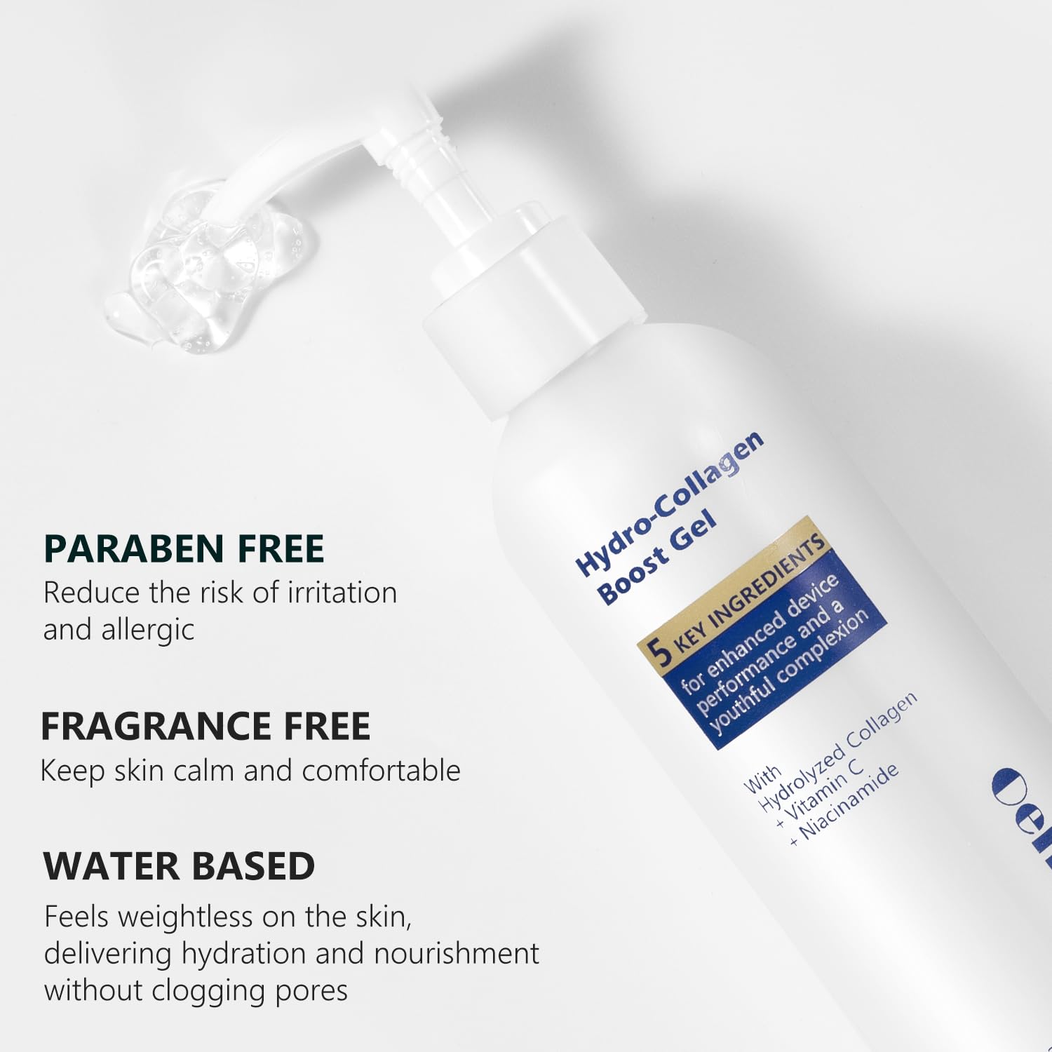 Oeneis Hydro-Collagen Boost Gel hyaluronic-acid-visual highlights intense hydration potential.