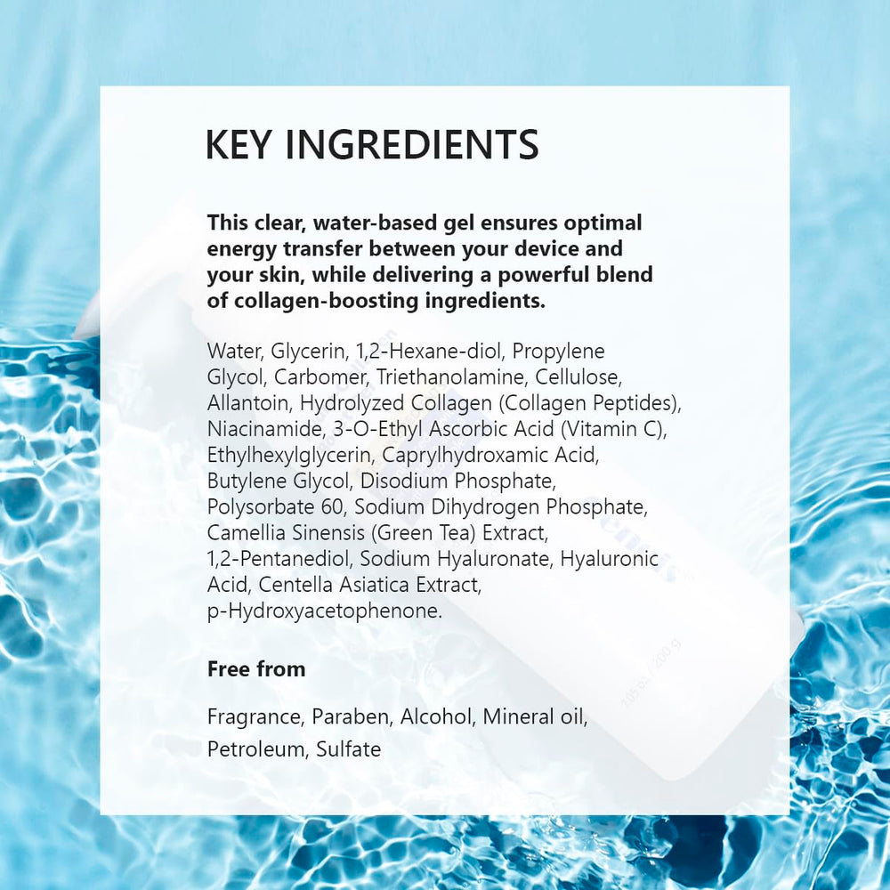 Oeneis Hydro-Collagen Boost Gel packaging-closeup emphasizes clean, paraben-free protection.