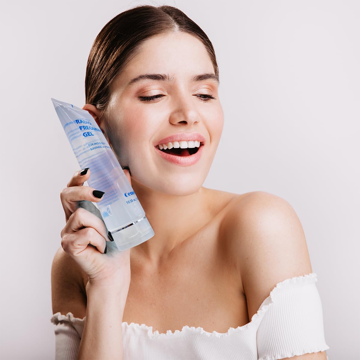 Oeneis RF Gel packaging display emphasizes convenient two-tube pack.