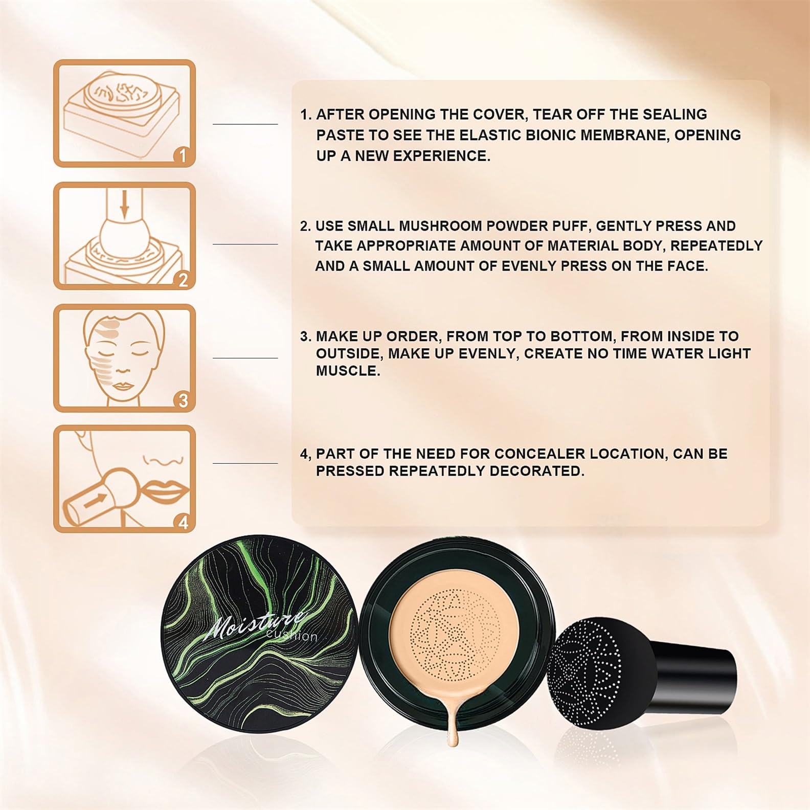 OETUIOW Long-lasting finish maintains even tone without heaviness