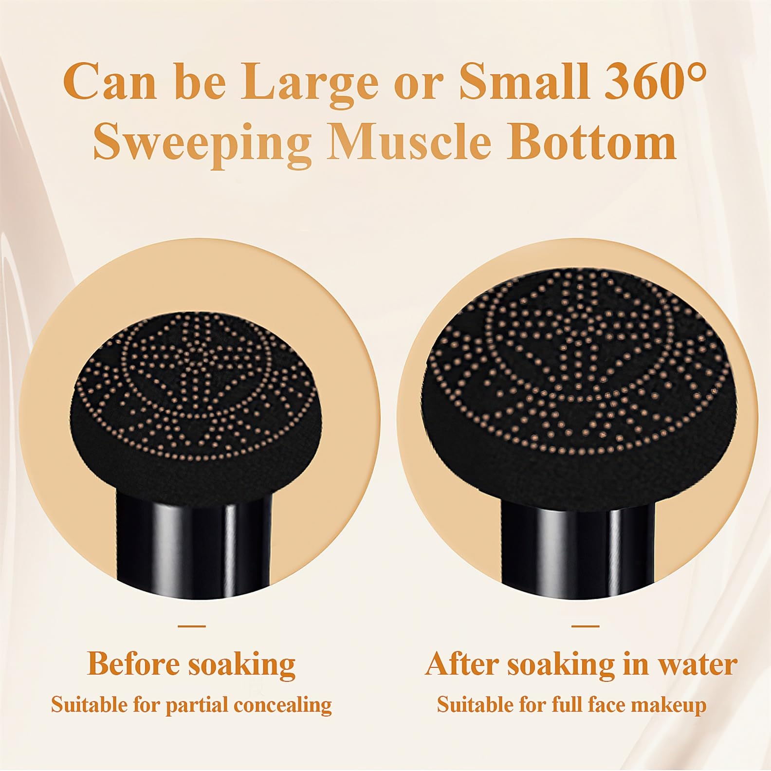 OETUIOW Mushroom sponge used for gentle foundation application