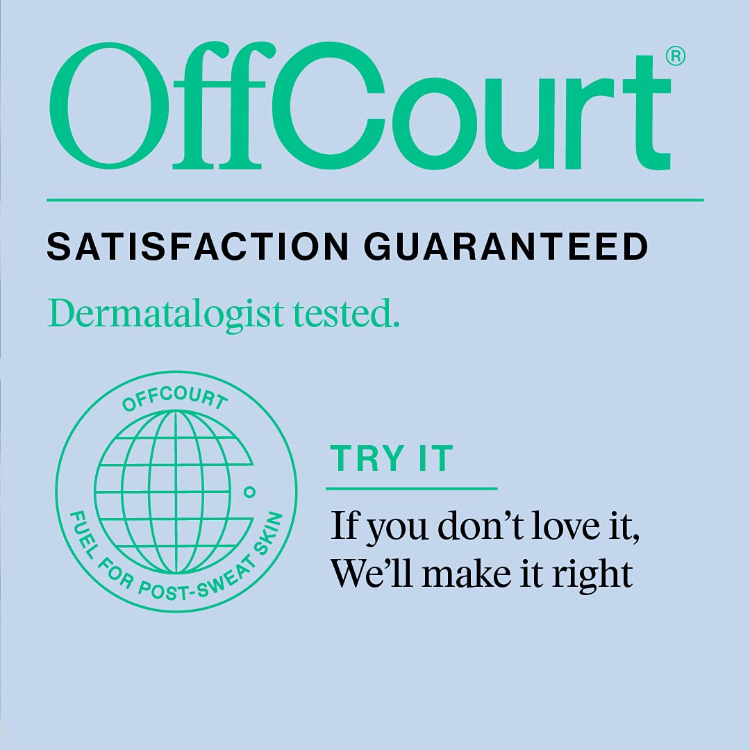 Vegan and cruelty-free badge on OffCourt packaging.