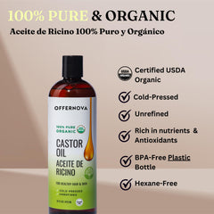 Offernova Castor Oil eyebrow growth support for brows