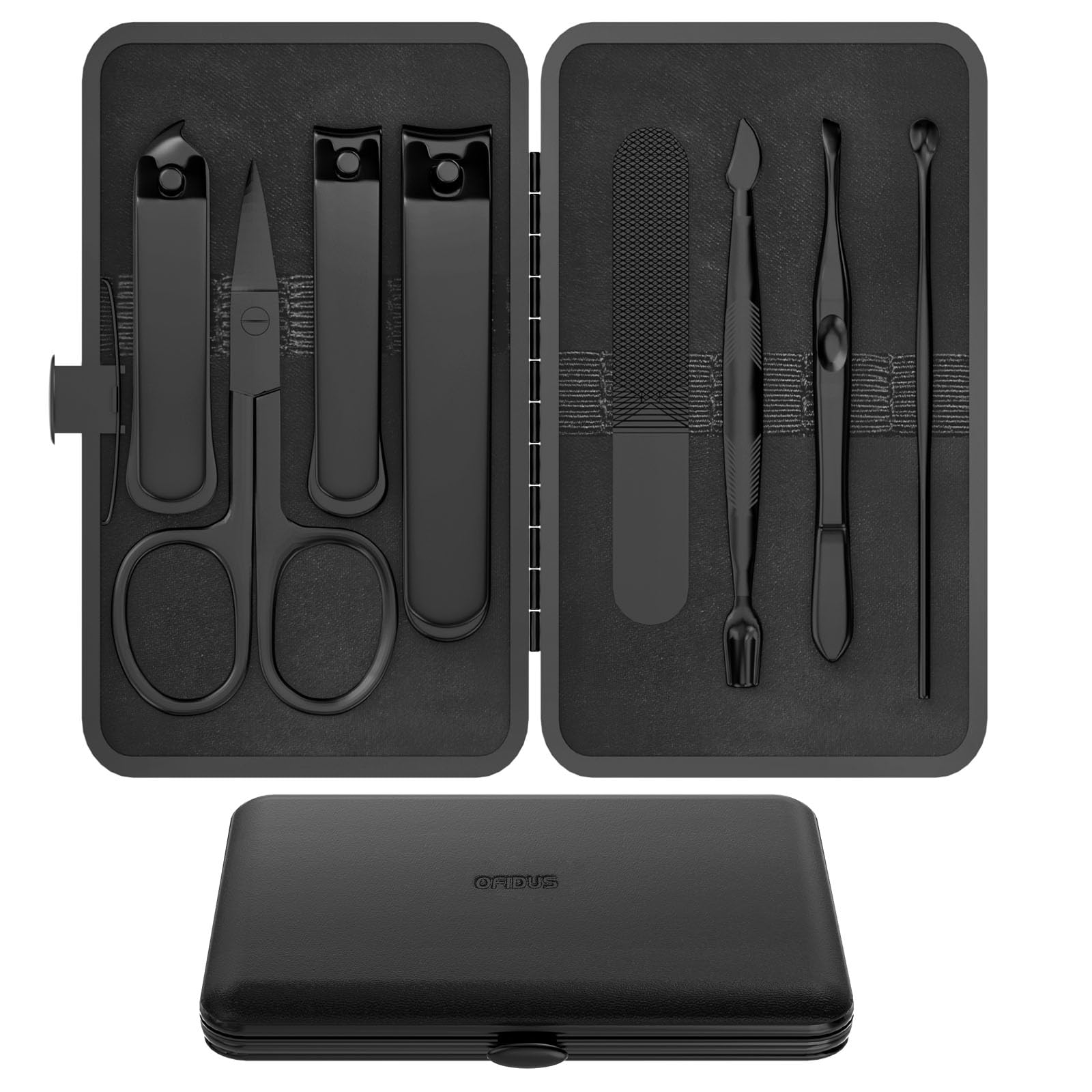 OFIDUS Precision 8-piece kit in a travel case for organized, on-the-go grooming