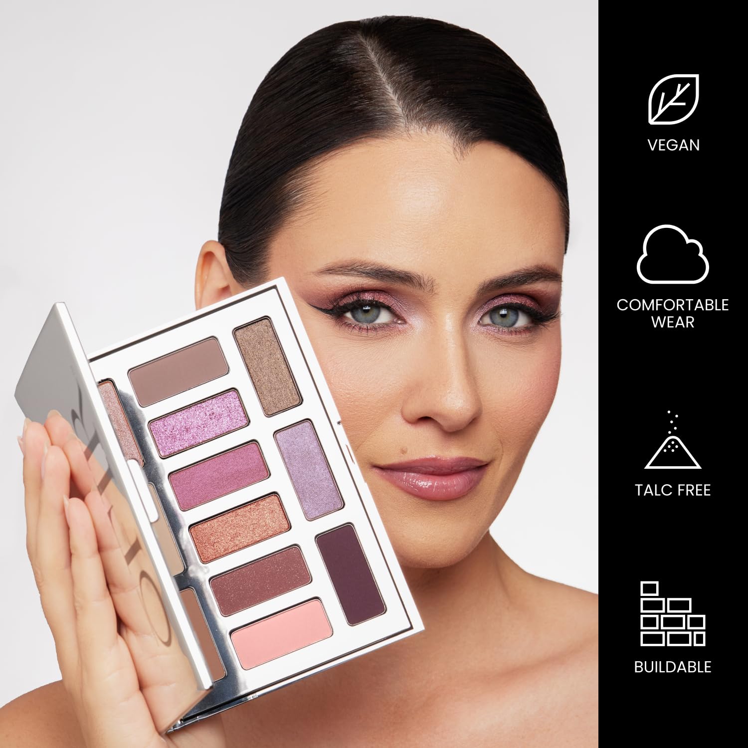 OFIR Shimmer compact open reveals shade range and mirror