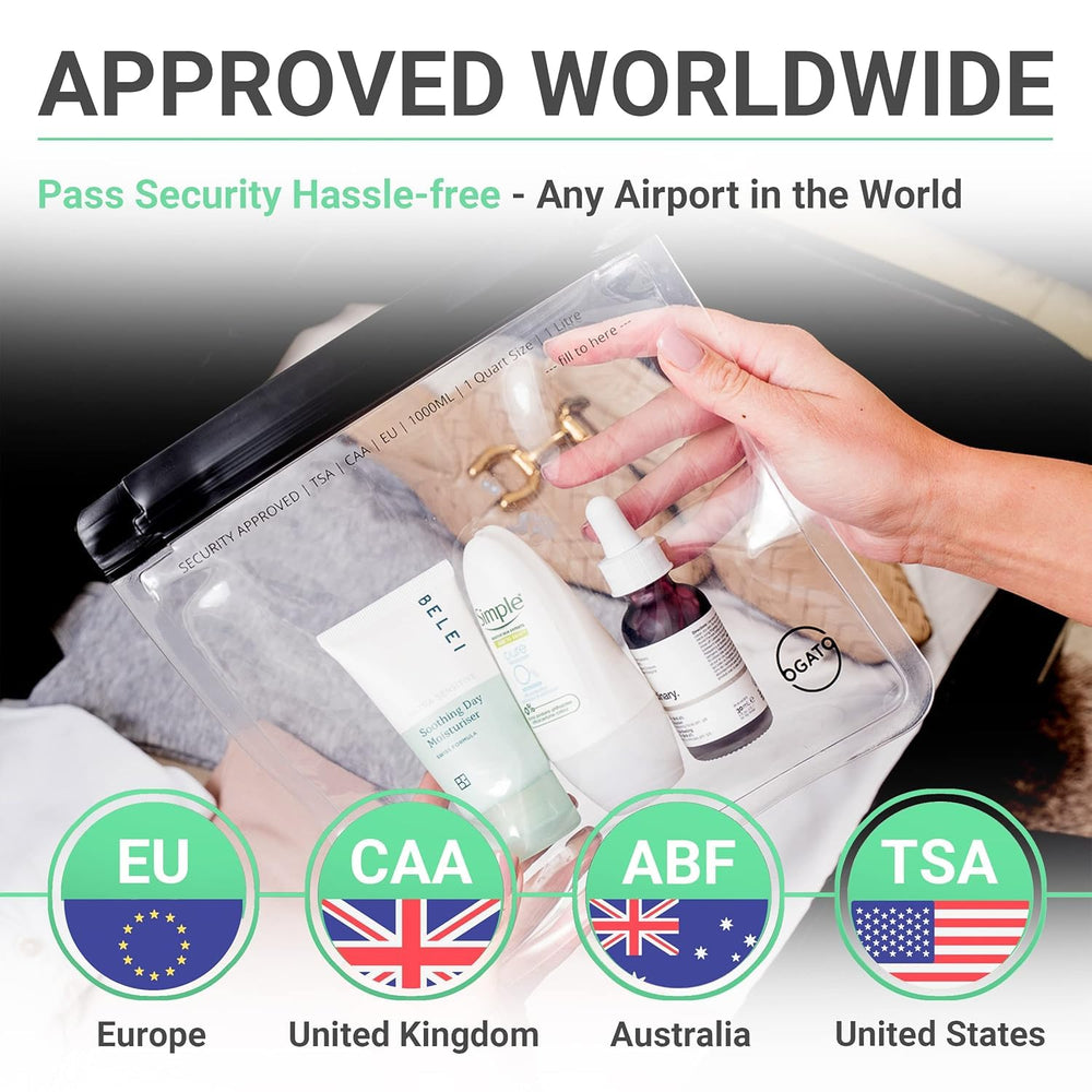 Ogato leakproof bag highlights triple-sealed seams to prevent leaks in luggage