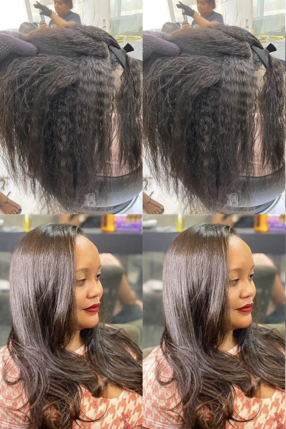 OGC smoother-after photo shows frizz reduction and shine