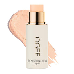 Ogee foundation stick poplar swatch shows fair, balanced coverage.