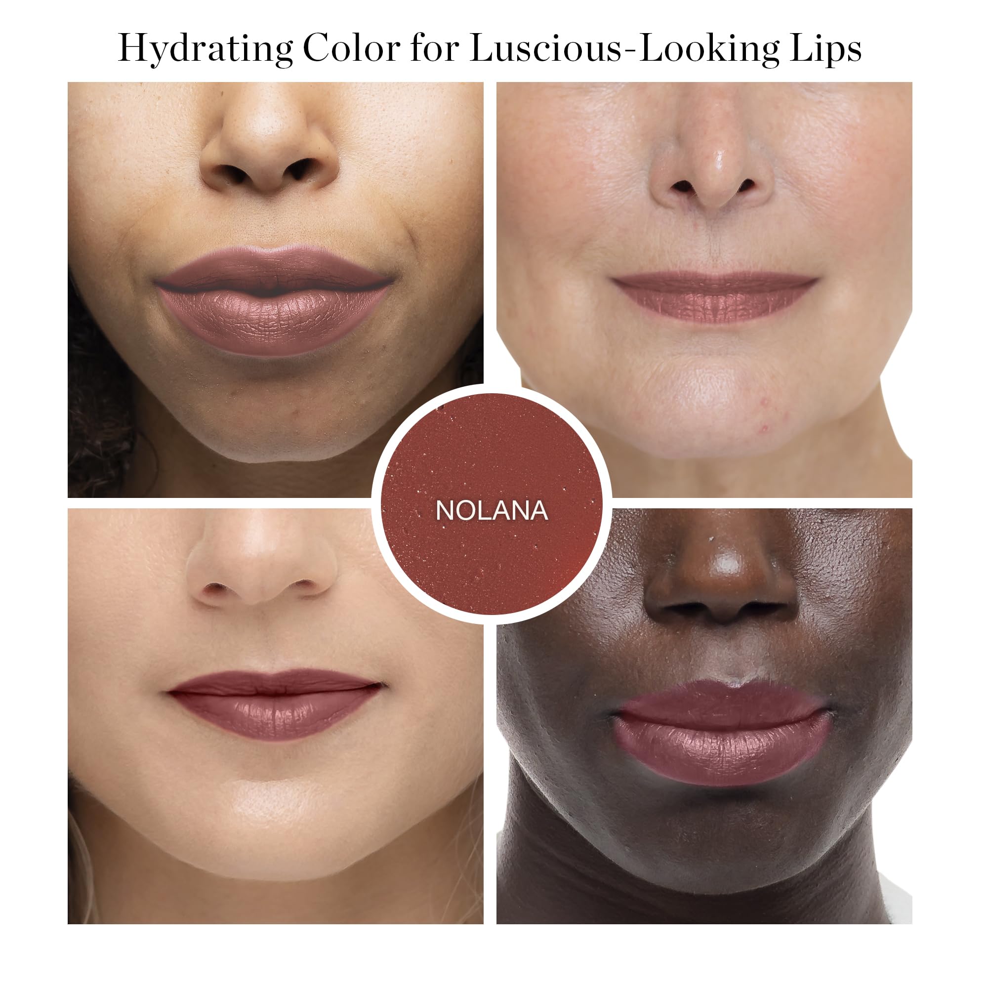 Ogee Nolana lip oil tube application demonstrating buildable color in one swipe