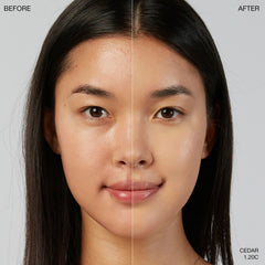 Ogee Foundation Stick swatch on skin showing buildable coverage for even tone
