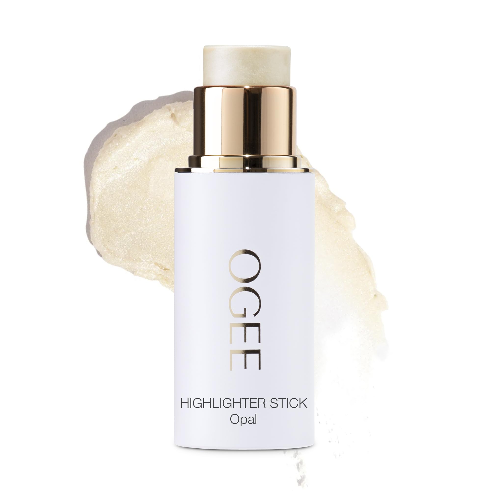 Ogee Sculpted Face Stick Opal StarLight Glow application for a natural dewy highlight.