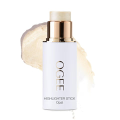 Ogee Sculpted Face Stick Opal StarLight Glow application for a natural dewy highlight.