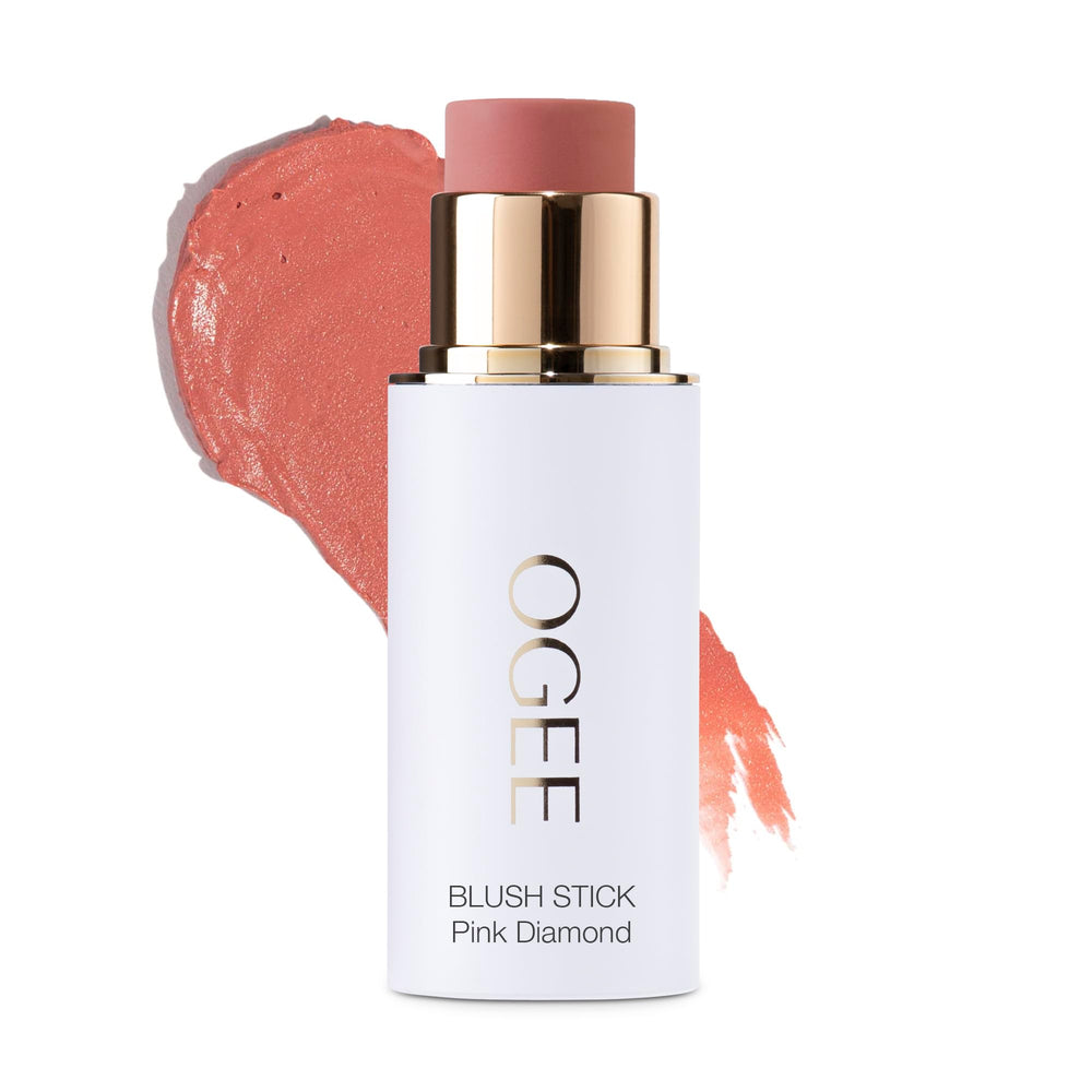 Ogee Sculpted Face Stick Pink Diamond close-up showing creamy texture for natural flush