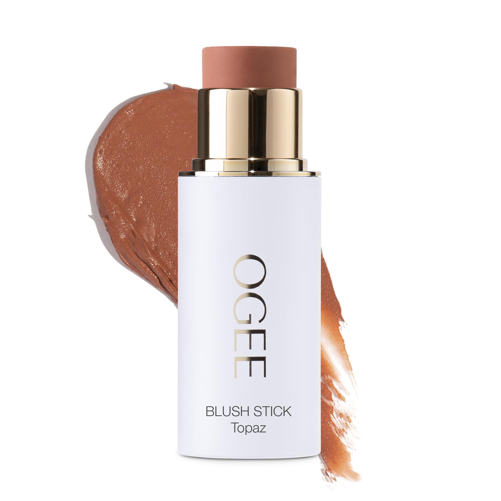 Ogee Sculpted Face Stick Topaz package shows organic blush and highlighter for on-the-go glow