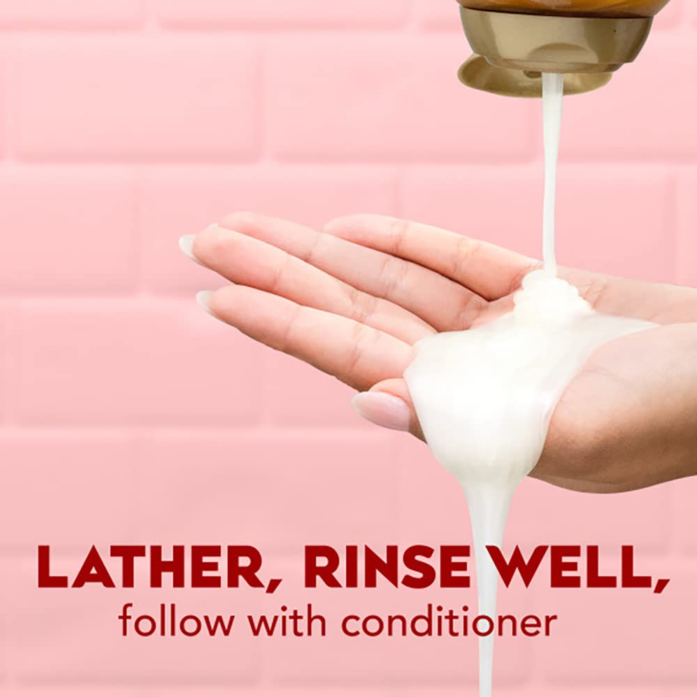 OGX Anti-Hair Fall shampoo coffee extract close-up demonstrates energizing cleansing.