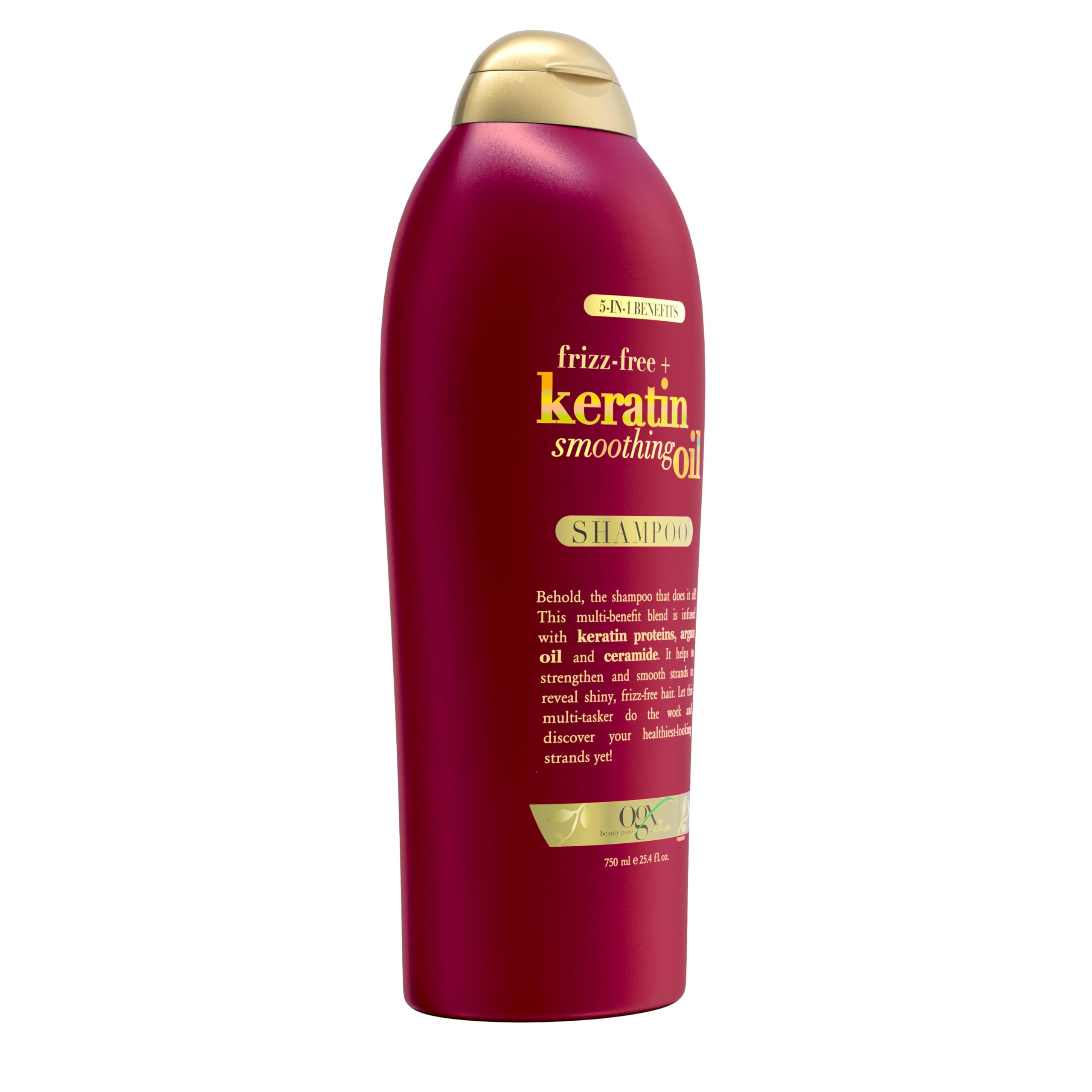 OGX Frizz-Free Keratin Shampoo humidity protection in action on frizz days.