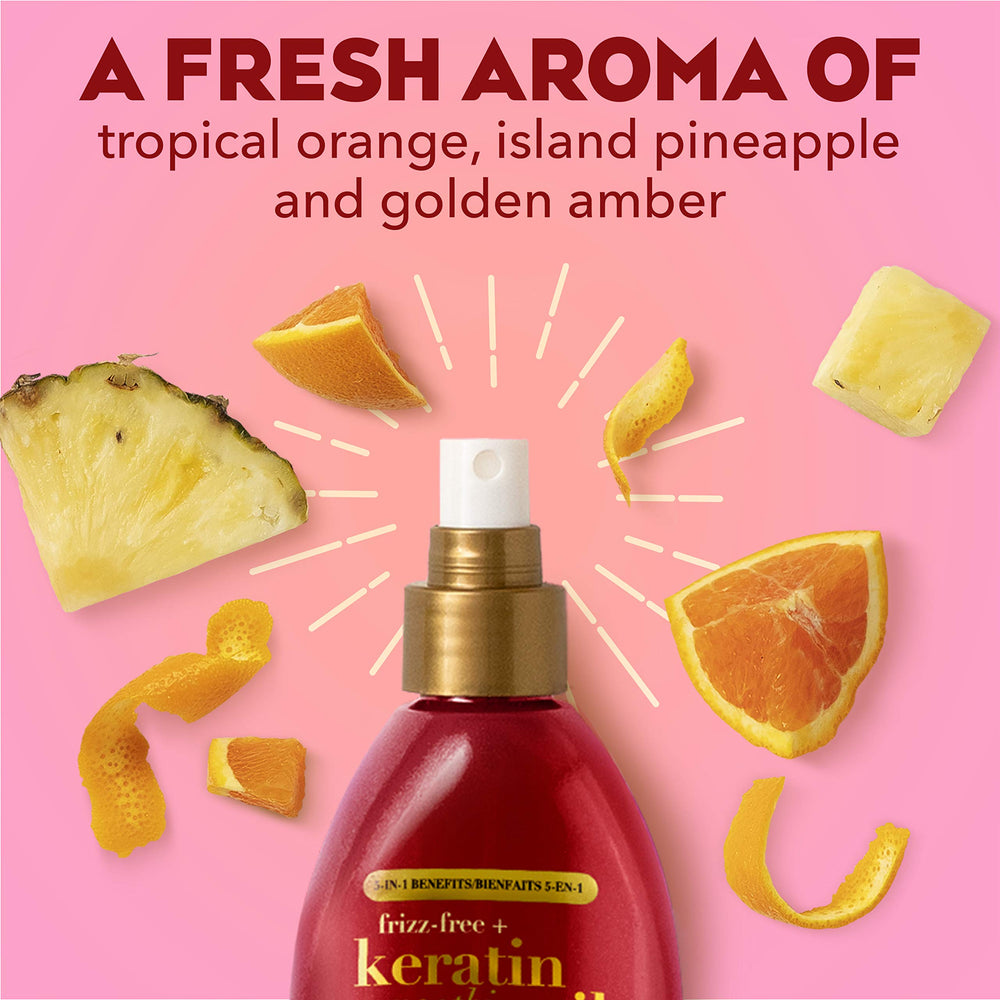 OGX keratin argan ceramide blend nourishes hair without heaviness