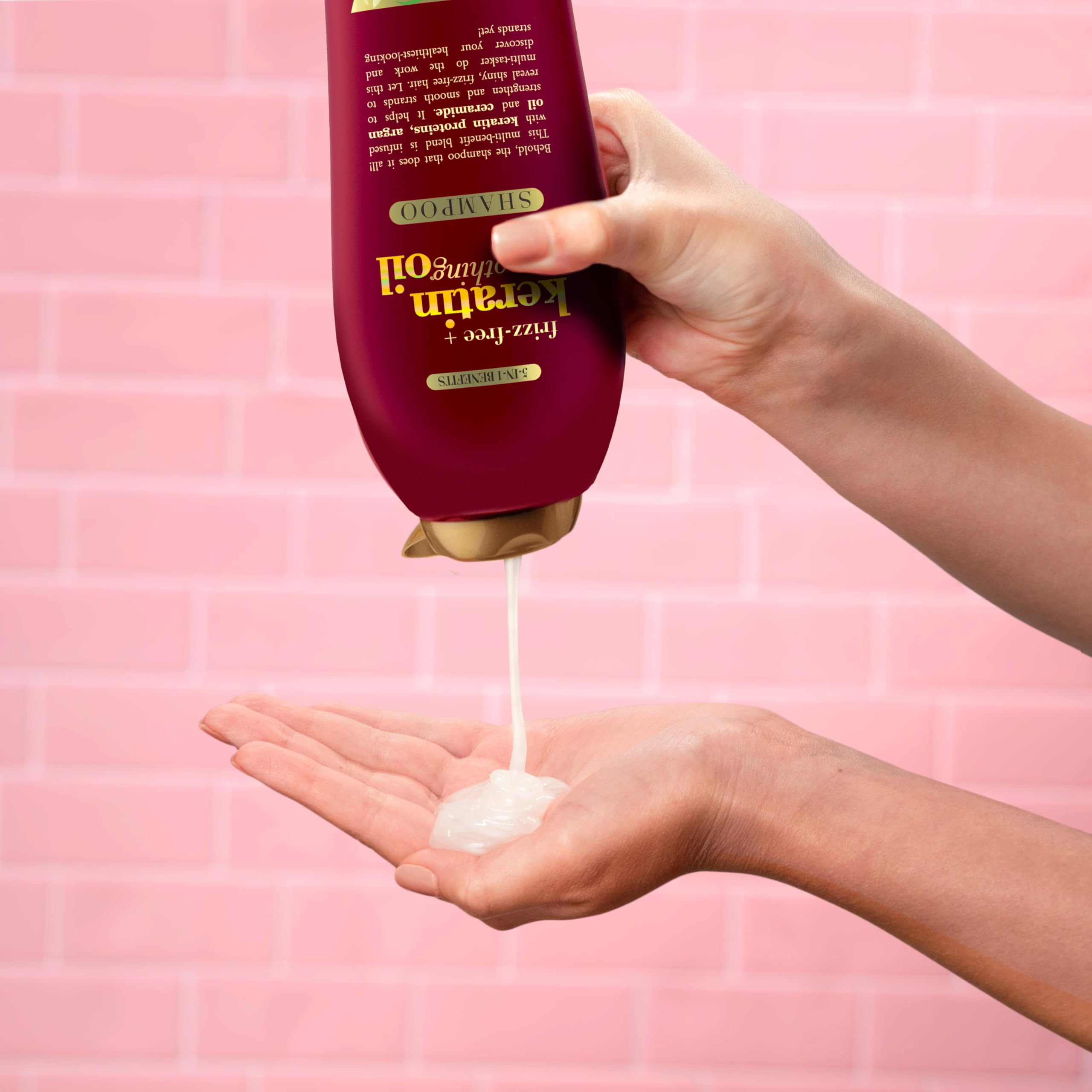OGX Paraben-free label signals clean beauty and scalp-friendly daily care.