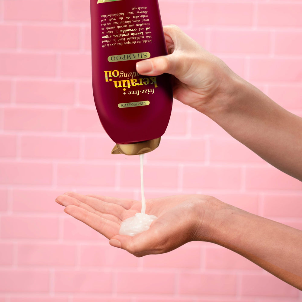 OGX Paraben-free label signals clean beauty and scalp-friendly daily care.