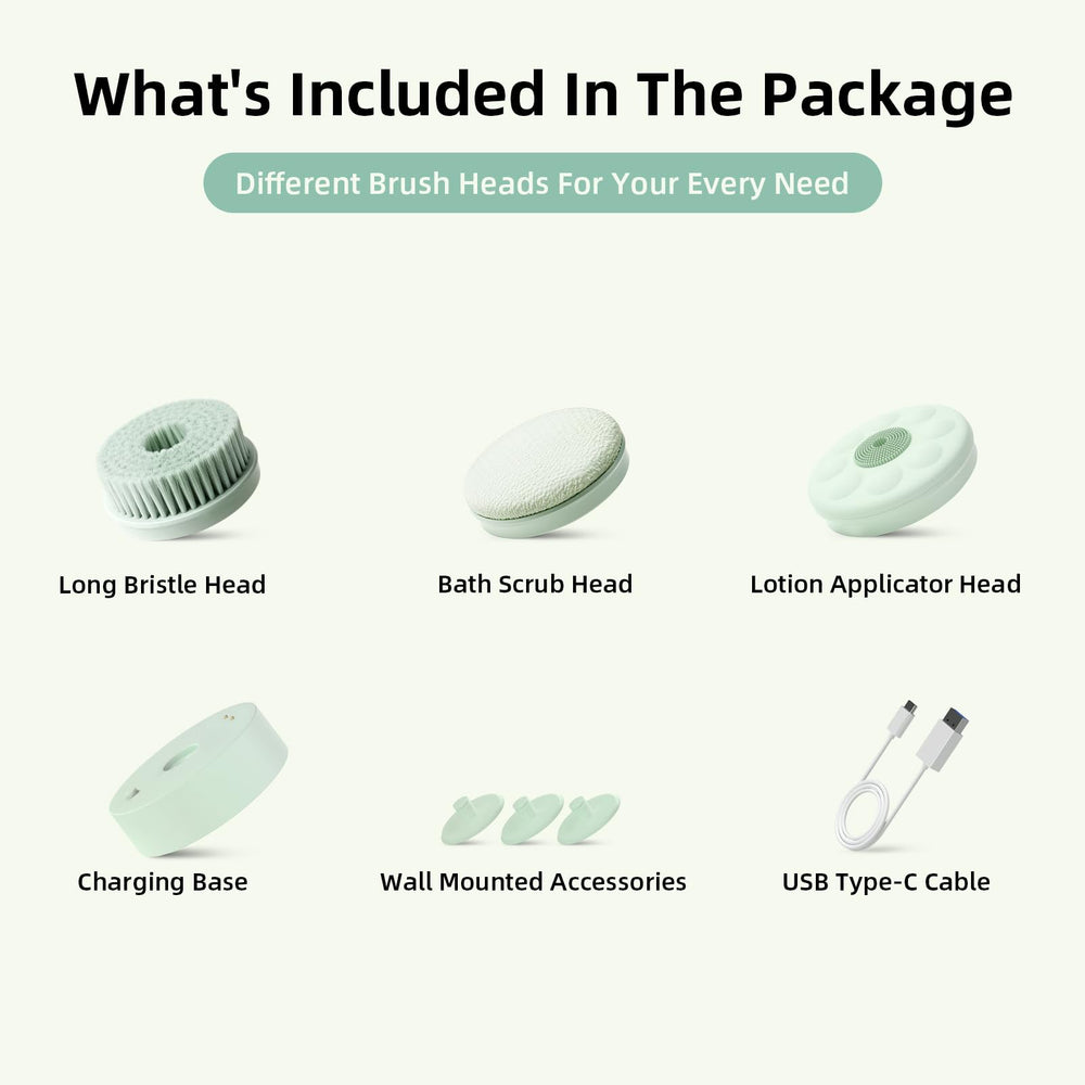 Oh,XIYU 2 speeds bath brush adapts to sensitive or oil-prone skin.