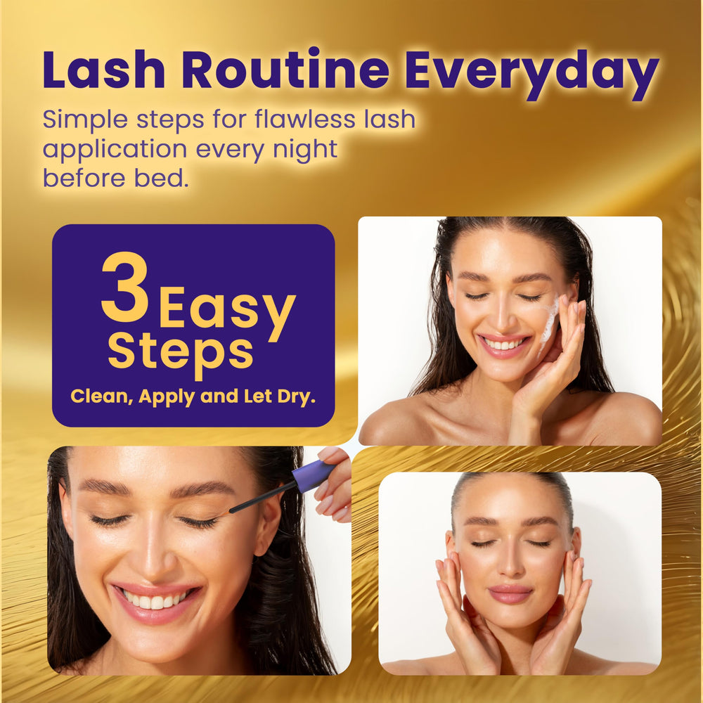 OHaai before-and-after style image suggesting fuller lash appearance.
