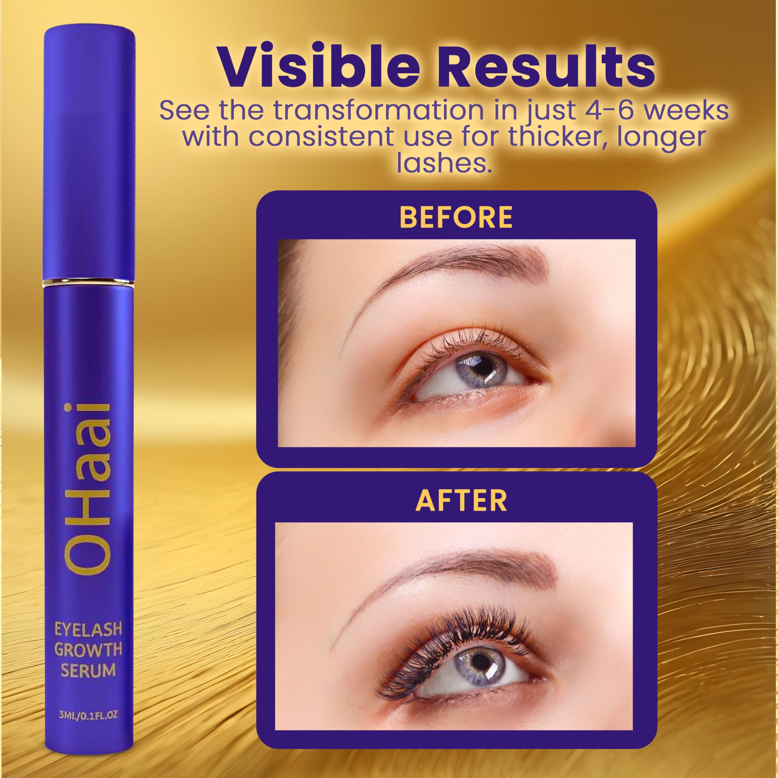 OHaai precision applicator delivering accurate nightly lash serum application.