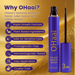 OHaai pumpkin seed extract graphic signaling nourishing lash support.
