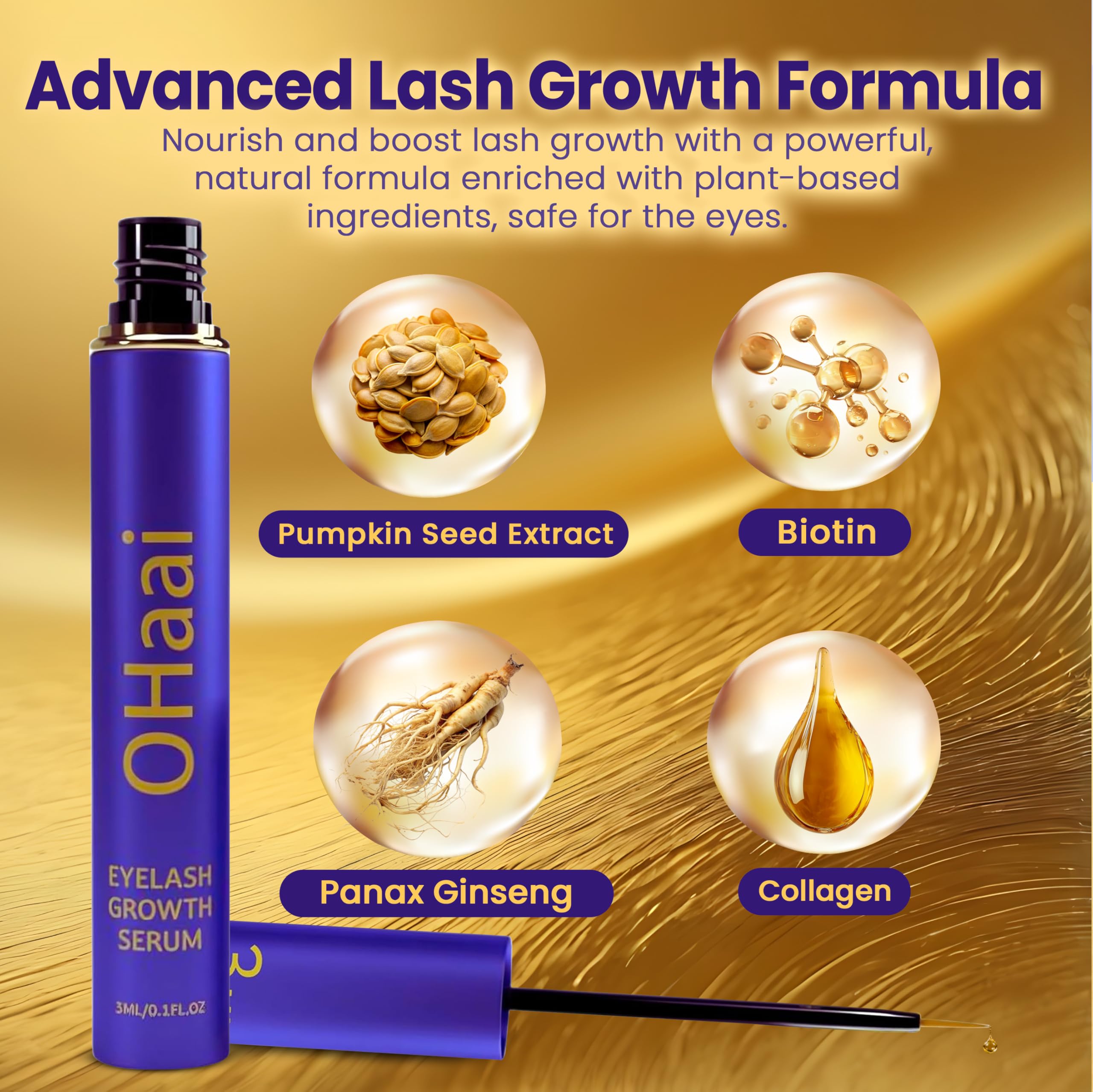 OHaai vegan cruelty-free label on packaging highlighting ethical lash care.