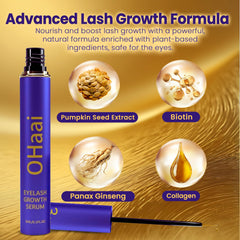 OHaai vegan cruelty-free label on packaging highlighting ethical lash care.