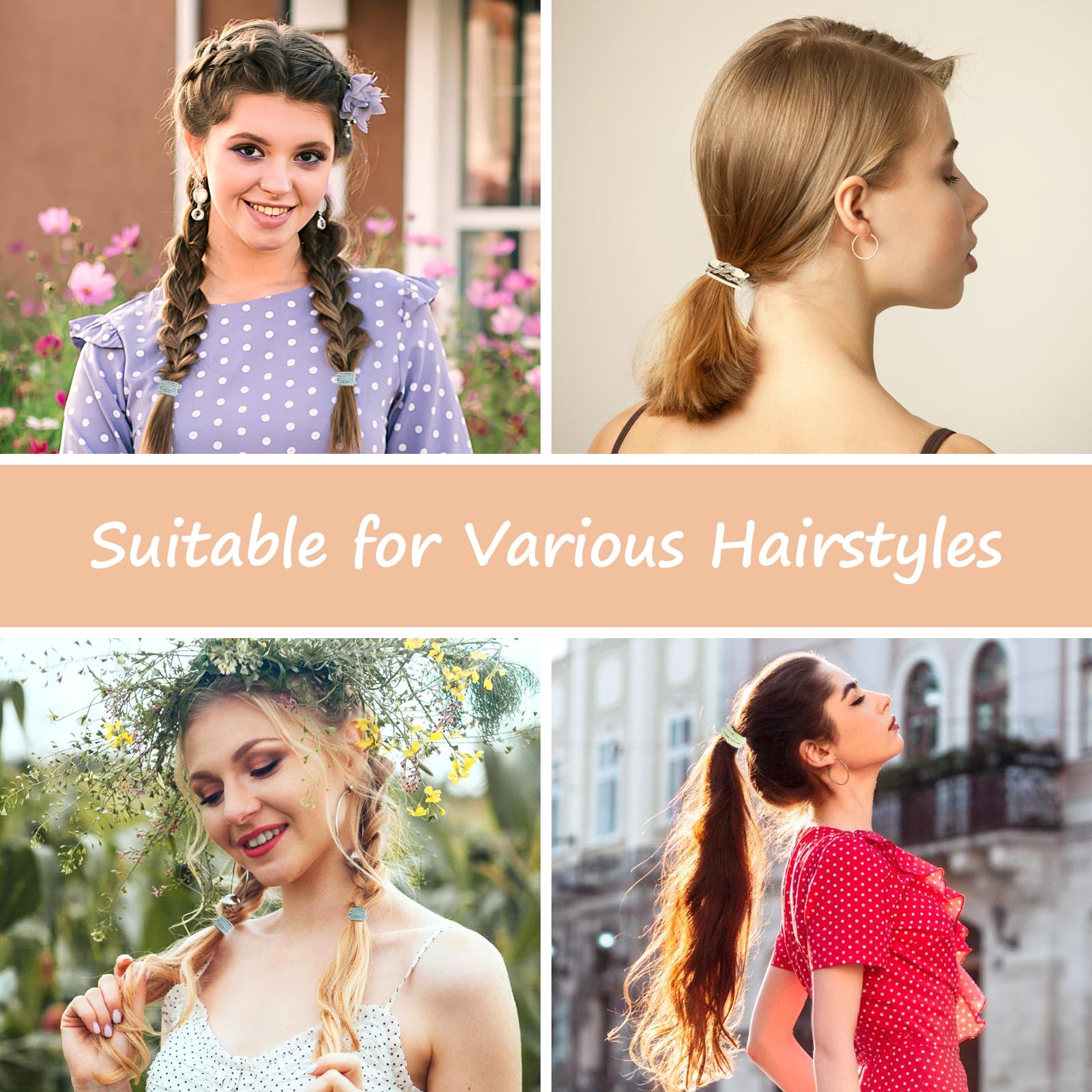 On thin hair, OHCISP Boho Hair Ties provide gentle, flexible support