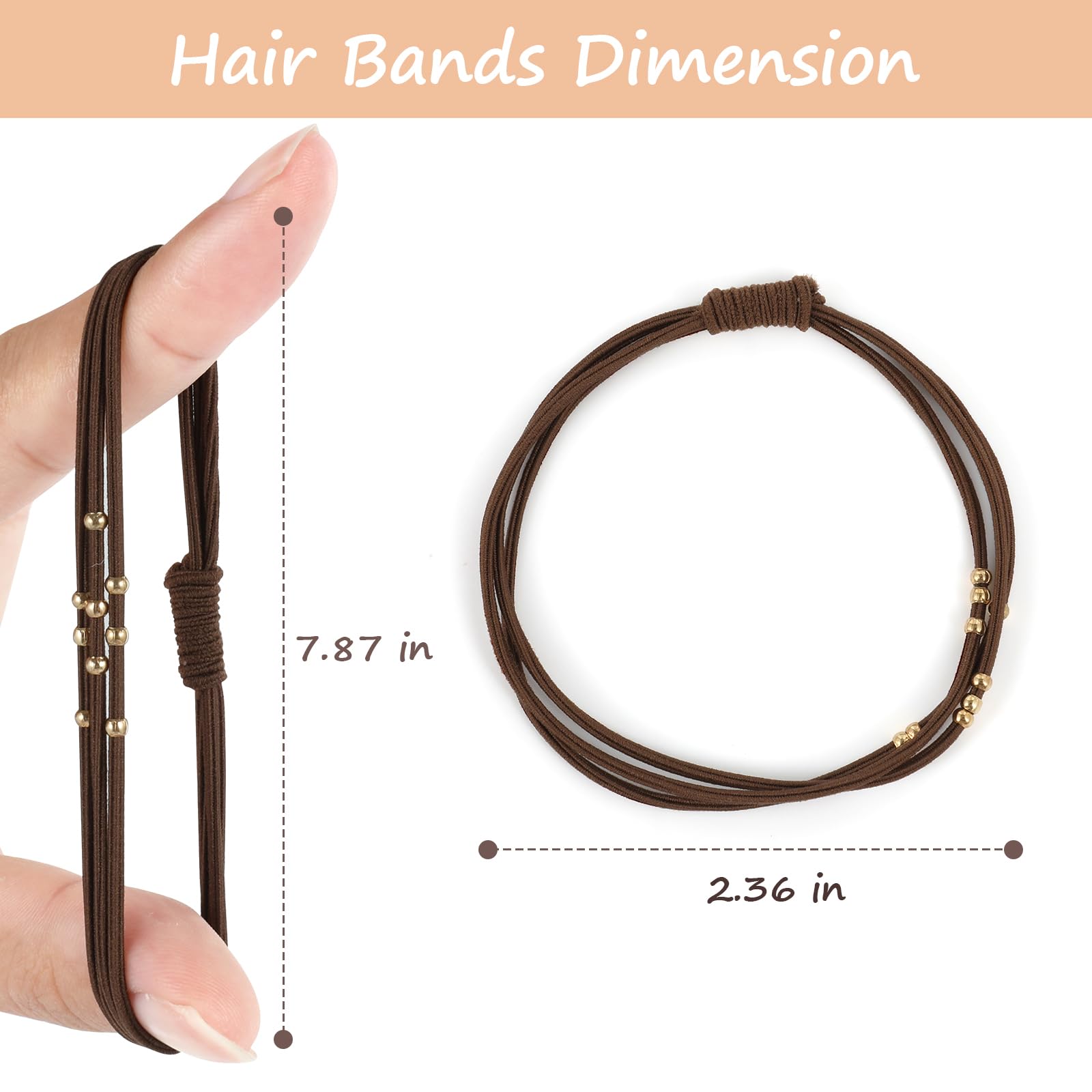 OHCISP boho beaded hair ties close-up showcasing texture and color variety