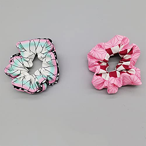 Ohjijinn patterned scrunchie worn with casual outfits and cosplay.