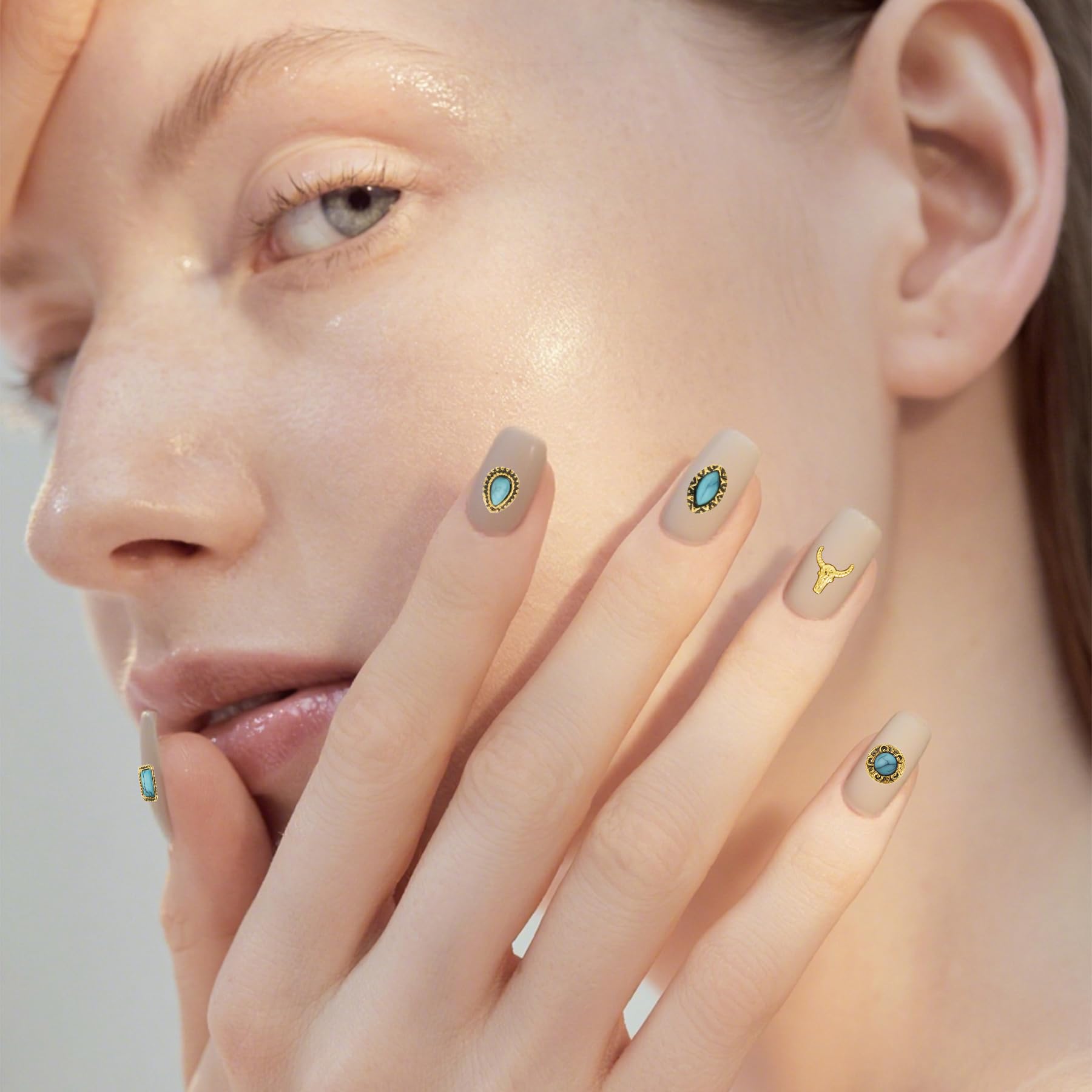 Ohmique easy-apply charms simplify creating polished western-inspired nails.