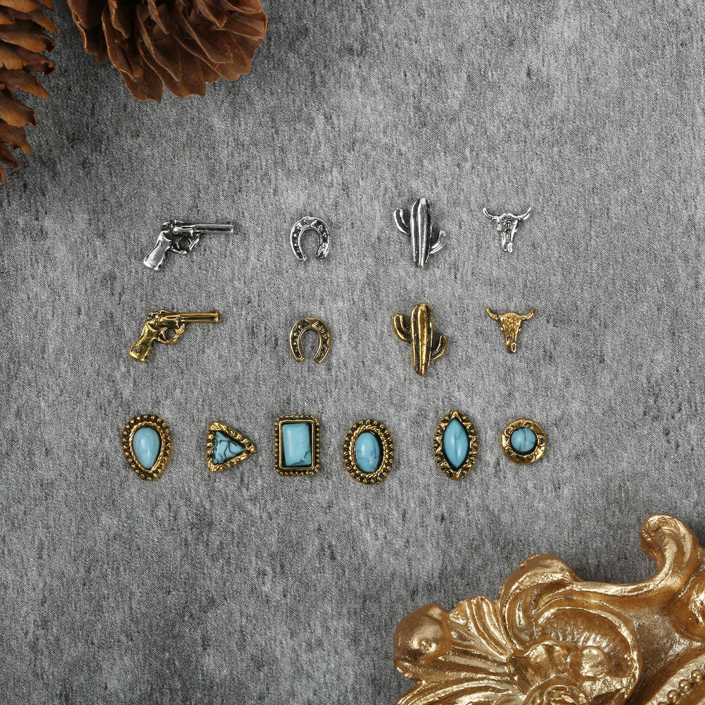 Ohmique western cactus charms add bold accent for creative nail designs.