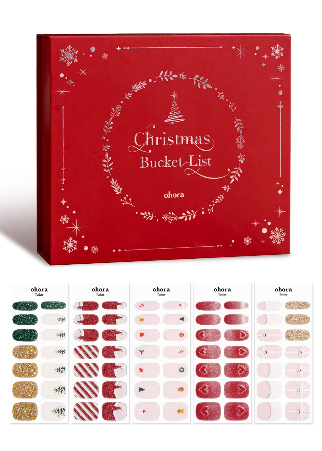 ohora Bundle Set contents show 30 nail wraps and essential tools for at-home salon-quality nails.