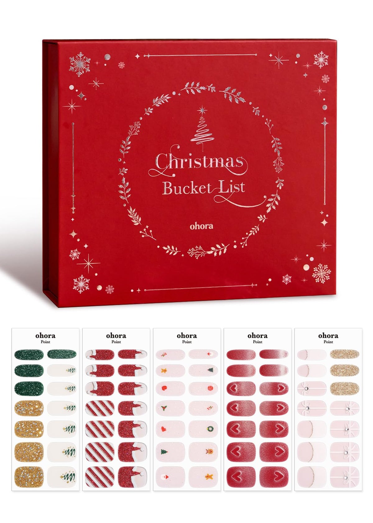 ohora Bundle Set contents show 30 nail wraps and essential tools for at-home salon-quality nails.