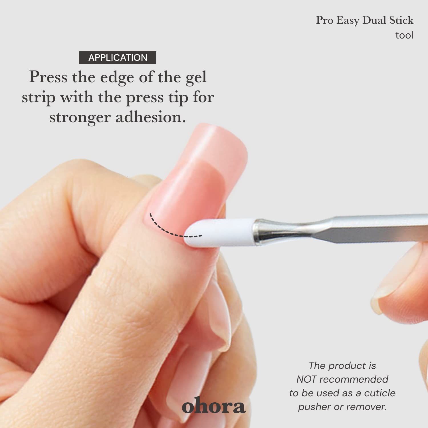 ohora Care Pro Easy Dual Stick stainless steel close-up highlights rust-free durability