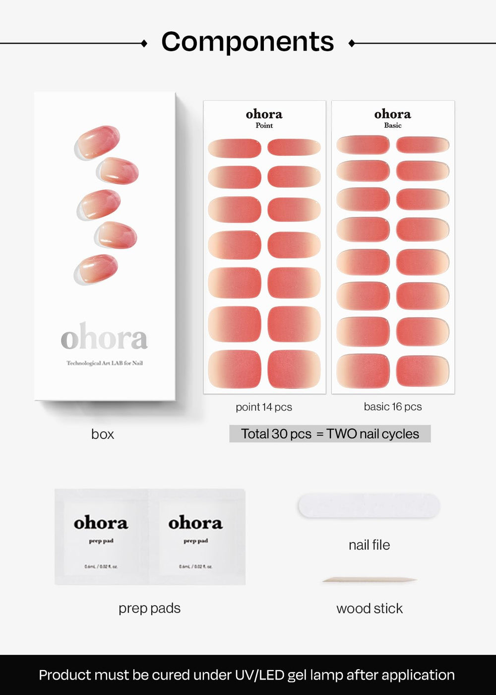 ohora n basic nails no1 included tools nail file pads and stick for quick prep