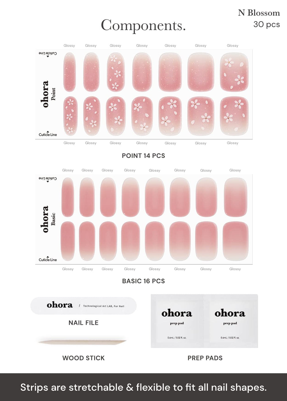 ohora n blossom beginner application guide for at-home manicure.