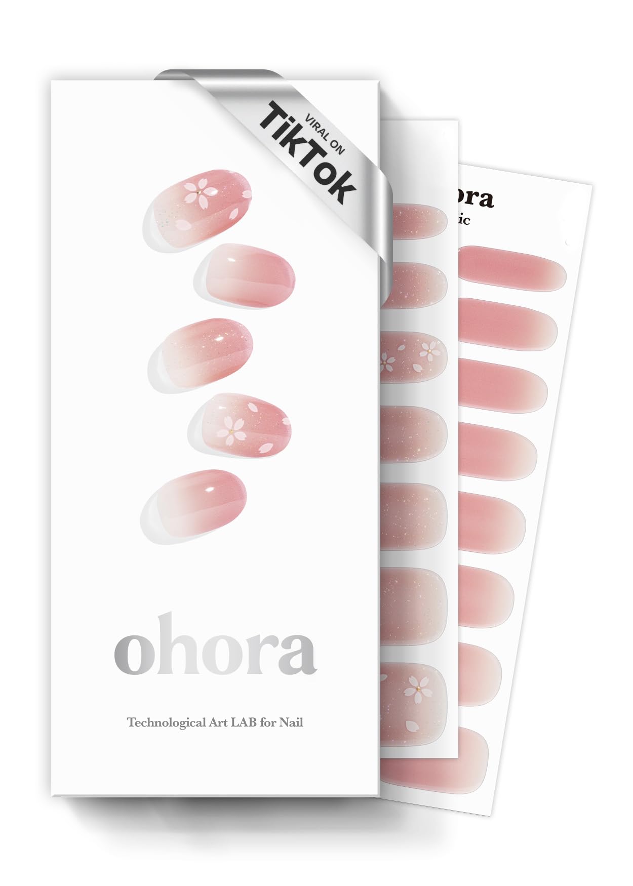 ohora n blossom closeup nail-wraps show glossy salon finish.