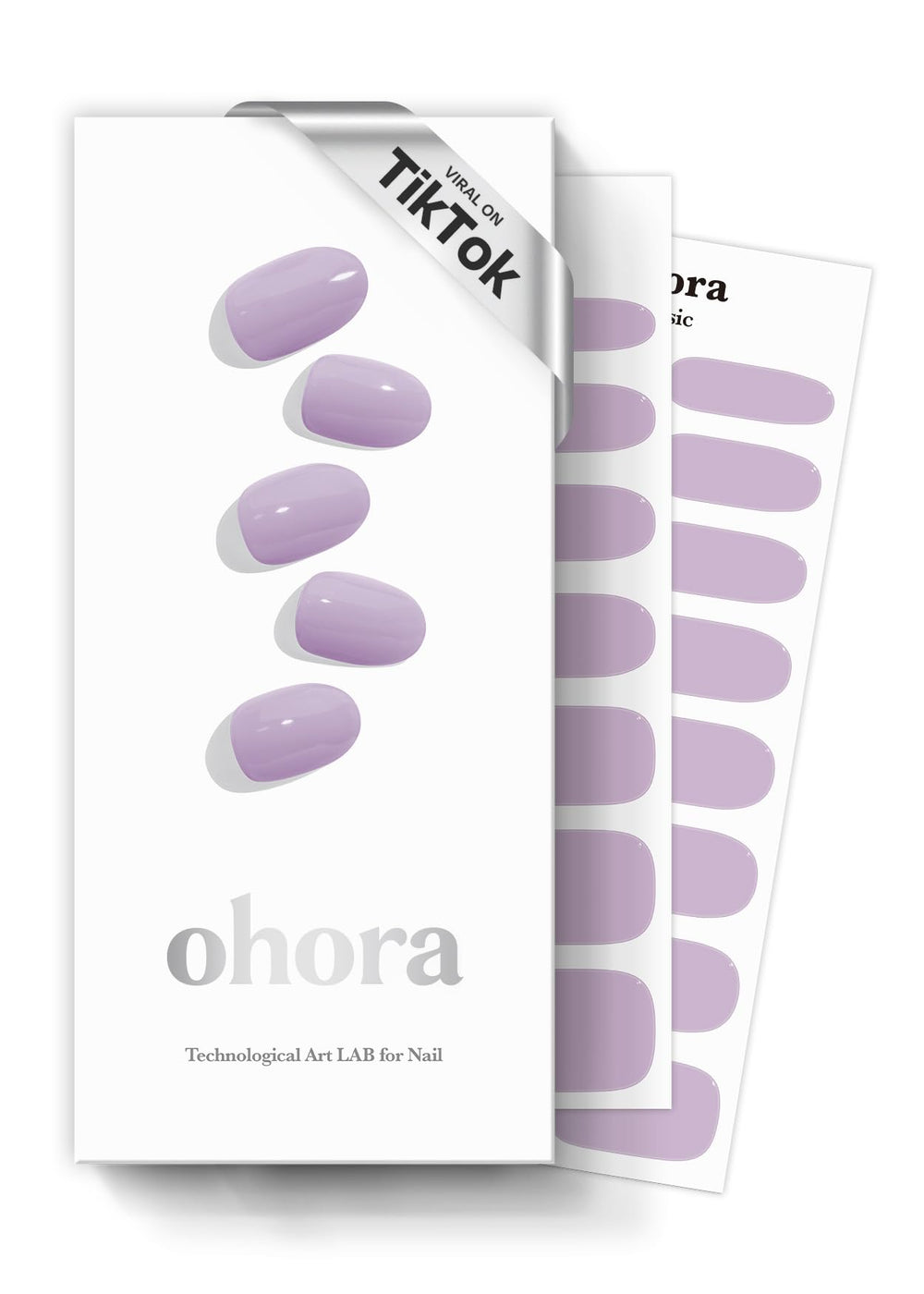 Ohora N Blueberry Jam pack shot with 30 wraps for customizable nails.