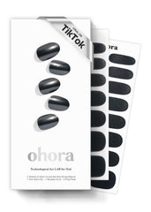 ohora N Boba Chrome box shows wraps and tools for at-home nail art prep