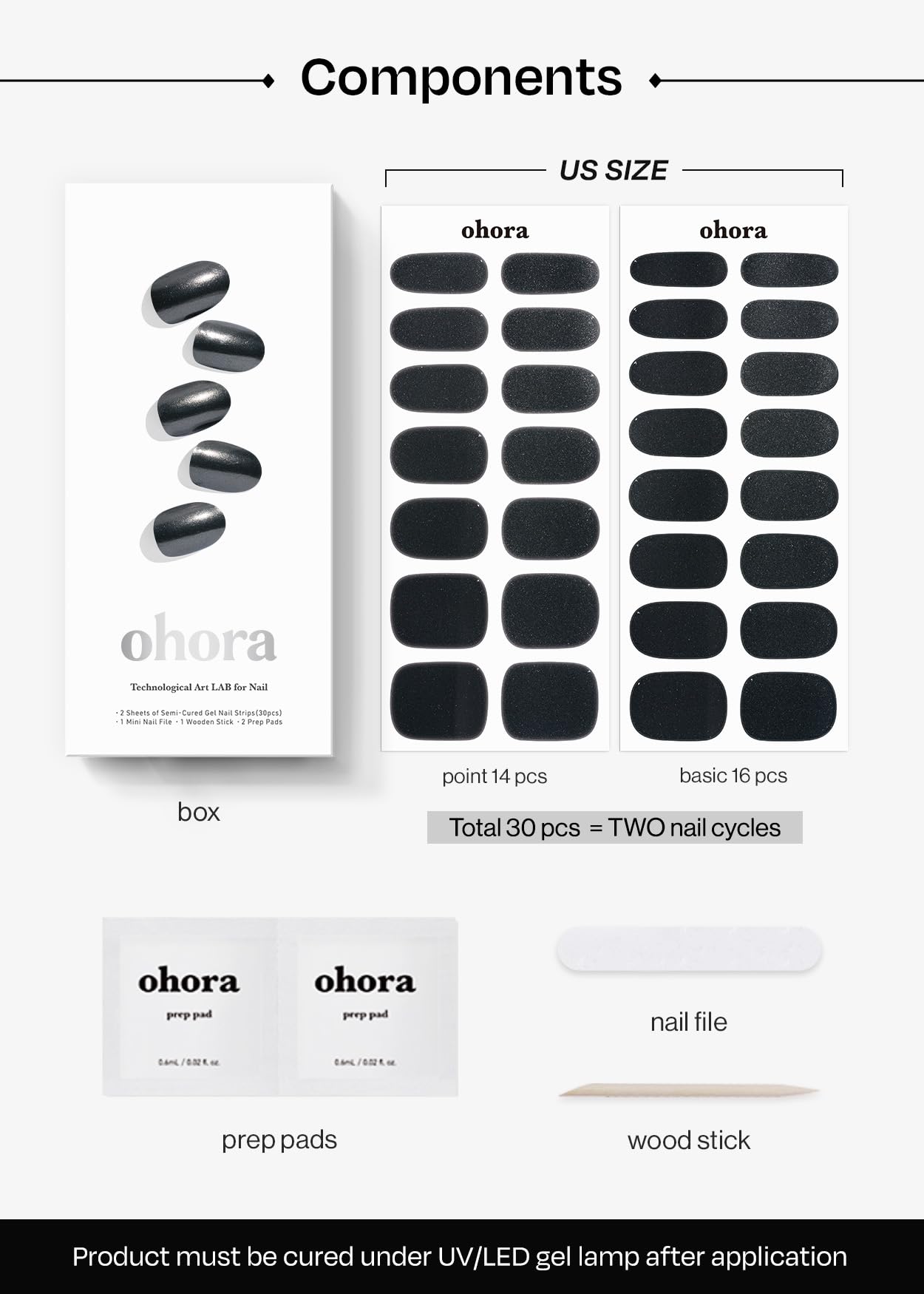 ohora N Boba Chrome UV/LED lamp curing for salon-like finish